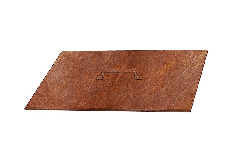 obdelnikove cortenove viko pro ohniste viko 1021 70x50 cm