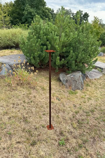 ptaci krmitka stojan 1042 120 cm cortenna zahrade