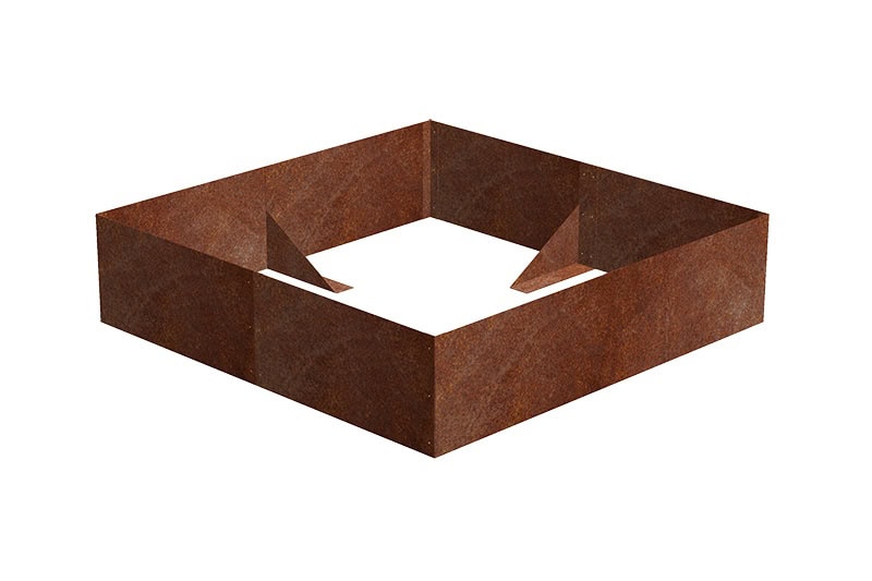 rezavy vyvyseny zahon vivo 1013 148x148x36 cm corten