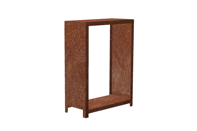 venkovni drevnik corten stora 1037 120x80x40 cm