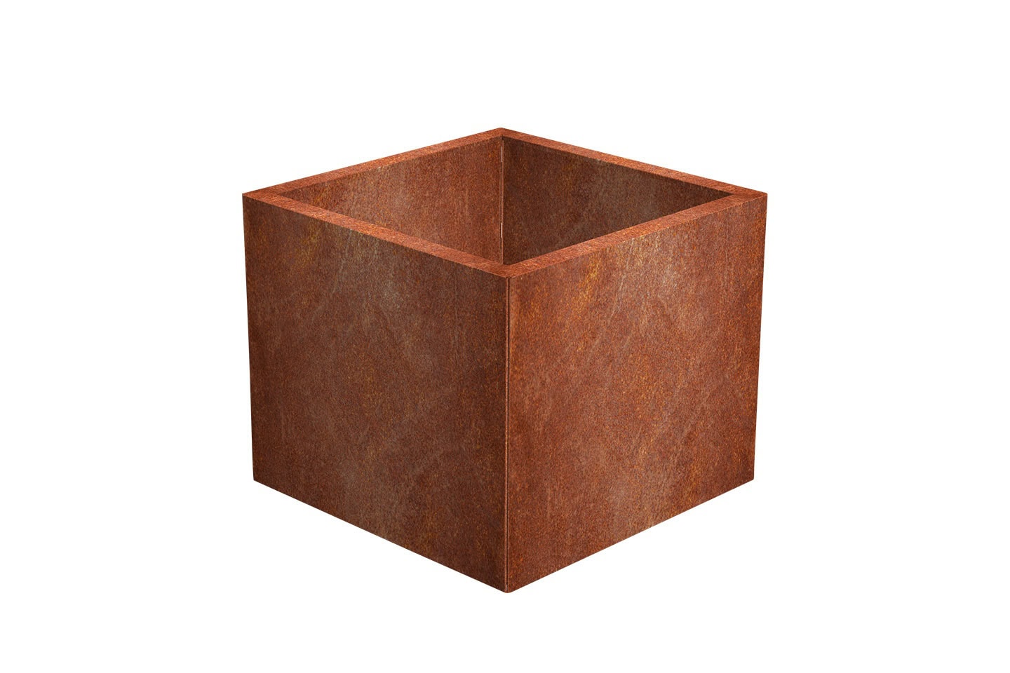 venkovni kvetinac z cortenu cube 1001 60x60x50 cm