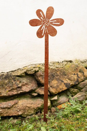 zahradni dekorace kvetina 1 1053 65x16 cm cortenna zahrade