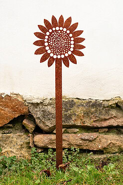 zahradni dekorace slunecnice 1052 70x20 cm cortenna zahrade