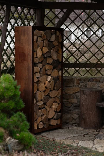 zahradni drevnik corten stora 1034 180x90x40 cm na zahrade